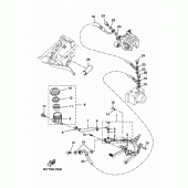 Схема вузла: Задній гальмівний циліндр Yamaha MT125 MT-125 (ABS)