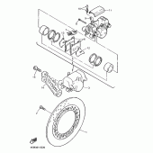 Схема узла: Задний тормозной суппорт Yamaha XJ900 Diversion