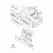 Схема узла: Задний рычаг и Подвеска Yamaha YZ125