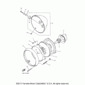 Схема вузла: Фара Yamaha XVS650 V-Star Silverado