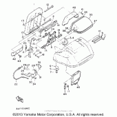 Схема узла: Back rest Yamaha XVZ1300 Venture Royale