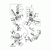 Схема вузла: Передній гальмівний циліндр Yamaha XP500 T-MAX