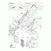 Схема вузла: Бічна кришка Yamaha YZ450F YZ450F