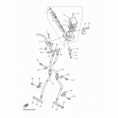 Схема узла: Передний тормозной цилиндр Yamaha XJR1300