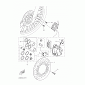 Схема узла: Передний тормоз Yamaha WR125 WR125X