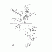 Схема узла: Передний тормозной цилиндр Yamaha YBR125