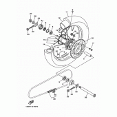 Схема вузла: Заднє колесо Yamaha YZ250 YZ250