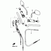 Схема узла: Steering handle . cable Yamaha XJ600 Diversion (Naked)
