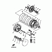 Схема вузла: Зчеплення Yamaha XV250 Virago