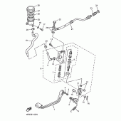 Схема узла: Задний тормозной цилиндр Yamaha XJ900 Diversion