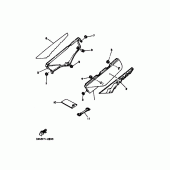 Схема вузла: Боковая крышка Yamaha XT350 XT350