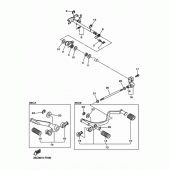 Схема вузла: Вал перемикання Yamaha XVS400 Drag Star