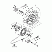 Схема узла: Заднее колесо Yamaha XT660