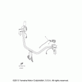 Схема узла: Пульт управления рулевой и Рычаг Yamaha XV1900 Stratoliner Deluxe