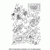 Схема вузла: Кришки картера 1 Yamaha XV1900 Raider