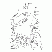 Схема вузла: Паливний бак Yamaha XJ600 Diversion (S-TYPE)