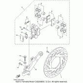 Схема узла: Задний тормозной суппорт Yamaha XV1600 Road Star Silverado