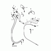 Схема вузла: Кермо та Тросики Yamaha XVS1300 V-Star Classic