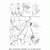 Схема вузла: Електроустаткування (2) Yamaha XVS1300 Stryker
