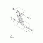 Схема вузла: Задня підвіска Yamaha XT600 XT600