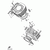 Схема узла: Цилиндр Yamaha XV750 Virago