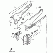 Схема узла: Side cover / oil tank Yamaha XJ600 Diversion (S-TYPE)