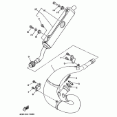 Схема узла: Выхлопная система Yamaha YZ250 YZ250