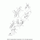 Схема вузла: Вихлопна система Yamaha XT250 XT250