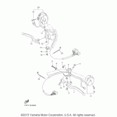 Схема узла: Пульт управления рулевой и Рычаг Yamaha XVS950 Bolt