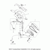 Схема вузла: Задній ліхтар (Стоп-сигнал) Yamaha XV1700 Road Star S
