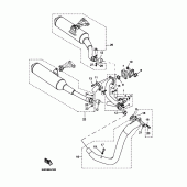 Схема узла: Выхлопная система Yamaha BT1100 Bulldog