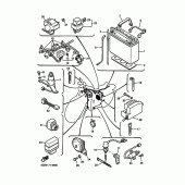 Схема вузла: Електроустаткування 2 Yamaha VMX12 V-MAX