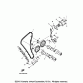 Схема вузла: Розподільний вал та Ланцюг ГРМ Yamaha YZF-R3