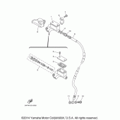 Схема узла: Передний тормозной цилиндр Yamaha TTR125 TT-R125