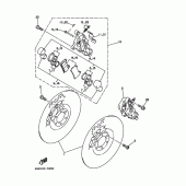 Схема вузла: Переднє гальмо Yamaha TRX850