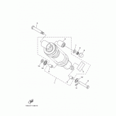 Схема вузла: Задня підвіска Yamaha TW200