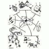 Схема узла: Электрооборудование 1 Yamaha YZF750 YZF750