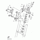 Схема вузла: Рулевой механізм Yamaha XJ600 Diversion (Naked)