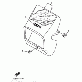 Схема вузла: Облицовочные елементи 1 Yamaha XT350 XT350