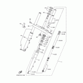 Схема вузла: Вилка передньої осі Yamaha XVS650 Drag Star