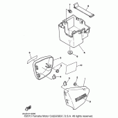 Схема узла: Боковая крышка Yamaha XV250 Virago