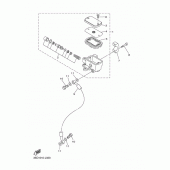 Схема вузла: Передній гальмівний циліндр Yamaha XVS400 Drag Star Classic