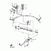 Схема вузла: Задній гальмівний циліндр Yamaha YZF-R6/YZF600 R6 RaceBase