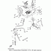 Схема узла: Топливный бак (Calinia) Yamaha TW200 TRAILWAY