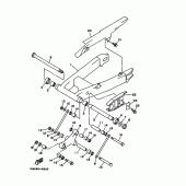 Схема вузла: Задній важіль та підвіска Yamaha TRX850