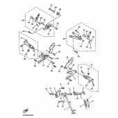 Схема узла: Support repose pied Yamaha YZF-R1 R1