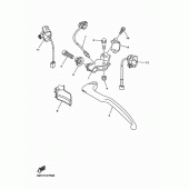 Схема узла: Пульт управления рулевой и Рычаг Yamaha YZ250 YZ250FX