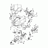 Схема узла: Облицовочные элементы 1 Yamaha YZF-R6/ YZF600 R6S
