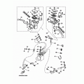 Схема вузла: Передній гальмівний циліндр Yamaha YP250 X-MAX