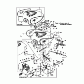 Схема вузла: Паливний бак Yamaha XVS1100 V-Star Silverado